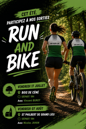Sortie run an bike du 17 juillet, les inscriptions sont lancées…